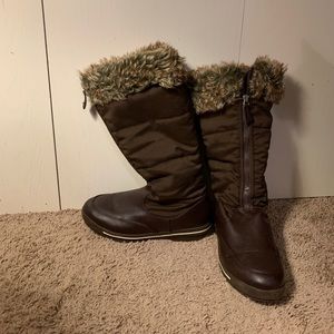 Warm and fuzzy winter boots.